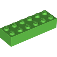 Lego kostka (kostička) 2x6, světle zelená (4177581, 6014484, 6102903)